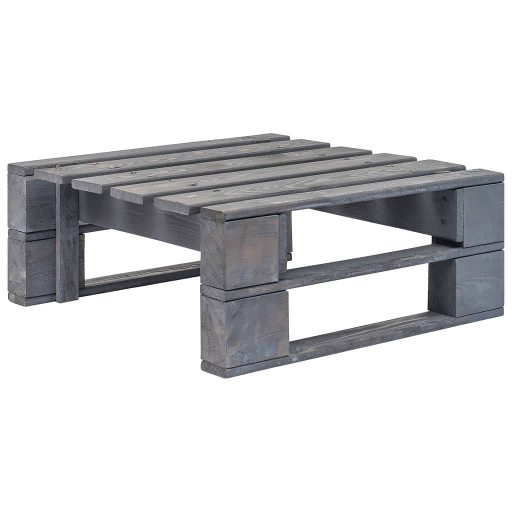 Pouf palette de jardin - canapé d'extérieur - Mobilier palette Bois de pin imprégné de gris - Image 1