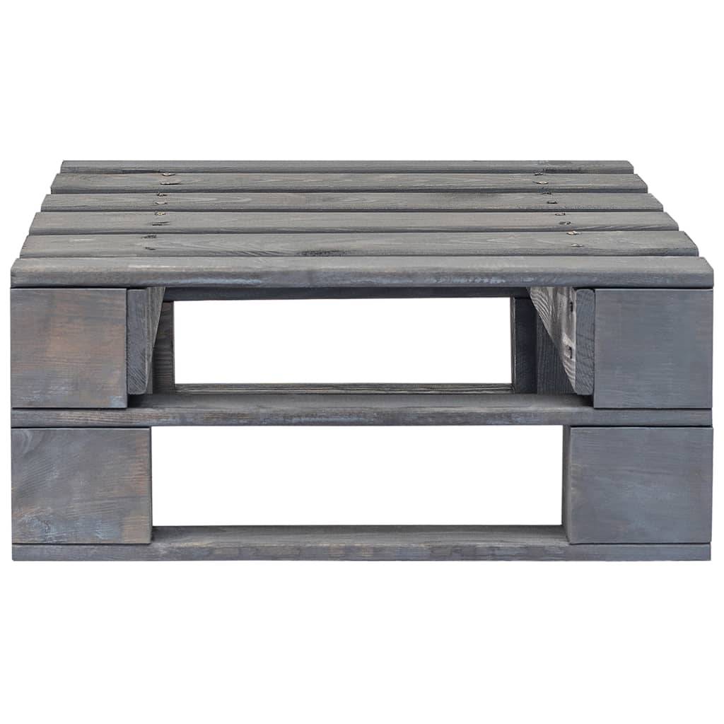 Pouf palette de jardin - canapé d'extérieur - Mobilier palette Bois de pin imprégné de gris - Image 3