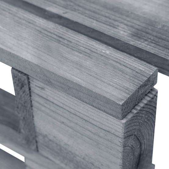 Pouf palette de jardin - canapé d'extérieur - Mobilier palette Bois de pin imprégné de gris - Image 5