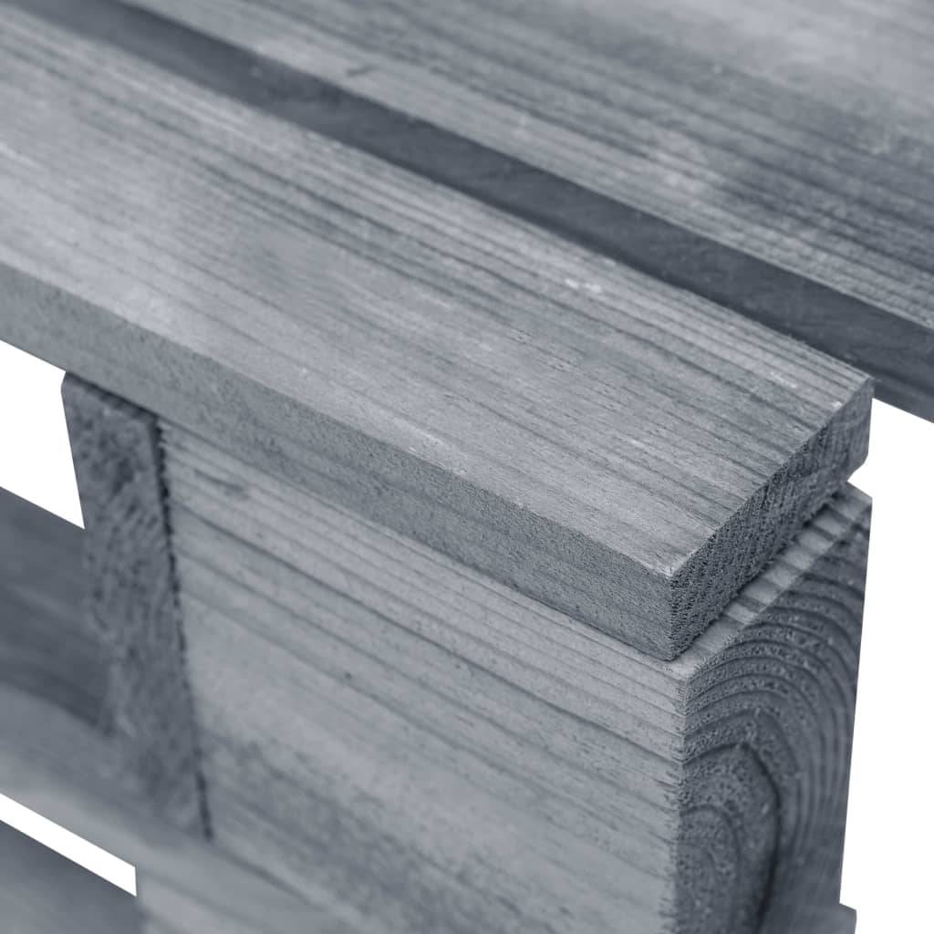 Pouf palette de jardin - canapé d'extérieur - Mobilier palette Bois de pin imprégné de gris - Image 5