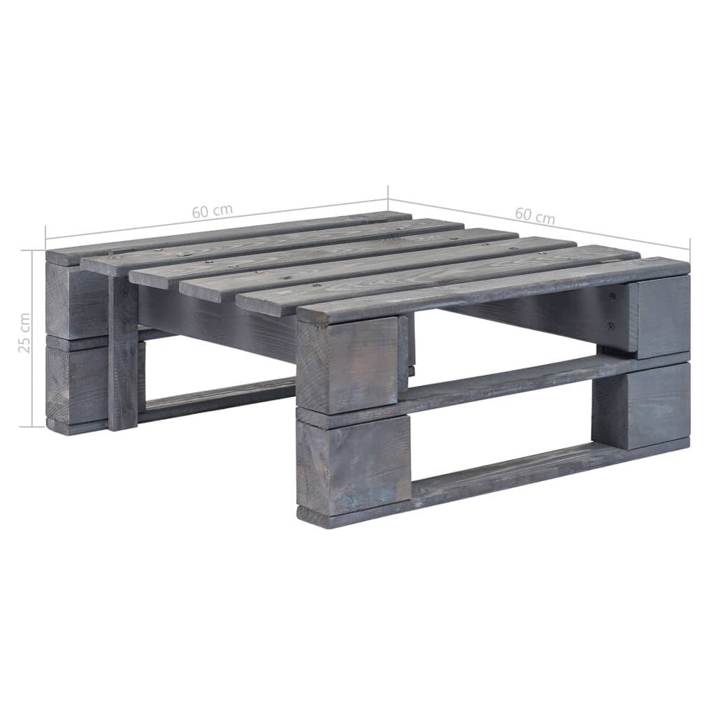 Pouf palette de jardin - canapé d'extérieur - Mobilier palette Bois de pin imprégné de gris - Image 7