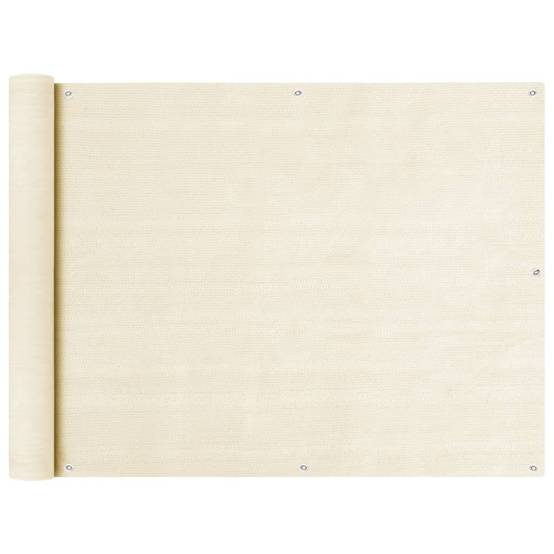 Écran de balcon PEHD crème 600 x 90 cm - PANGIVO - Image 1