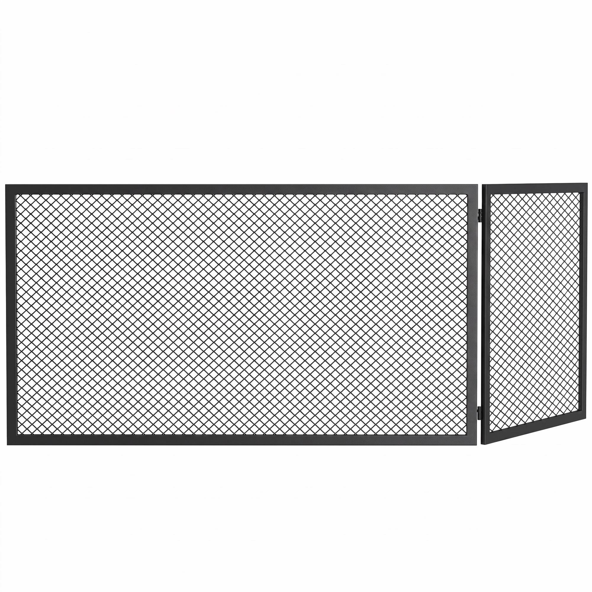 Pare-étincelles pliable en métal pour cheminée, 141 x 50 cm - Image 1
