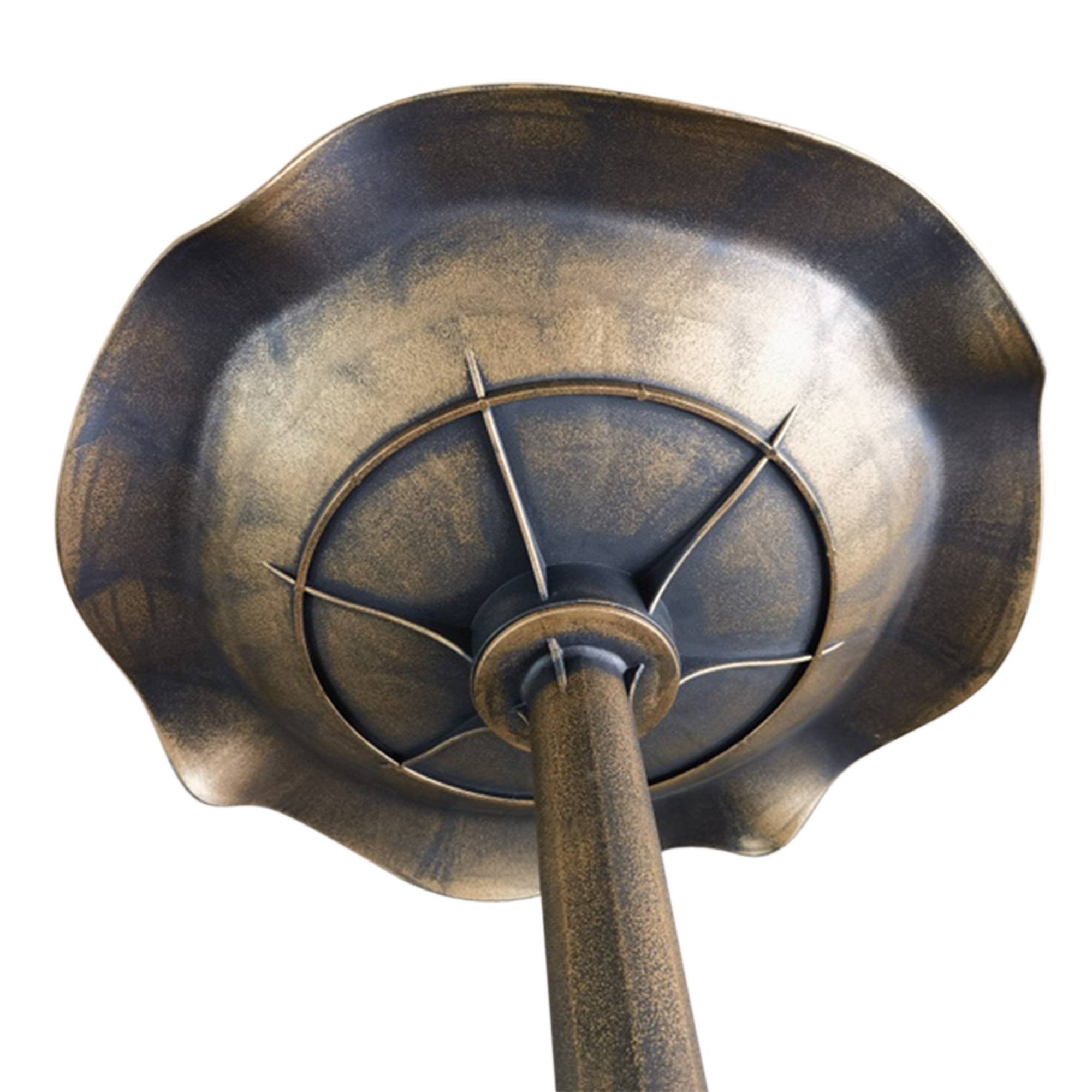 Outsunny - Bassin-abreuvoir mangeoire pour oiseaux forme feuille de lotus Ø50x71cm polypropylène Bronze Antique - Outsunny - Image 6
