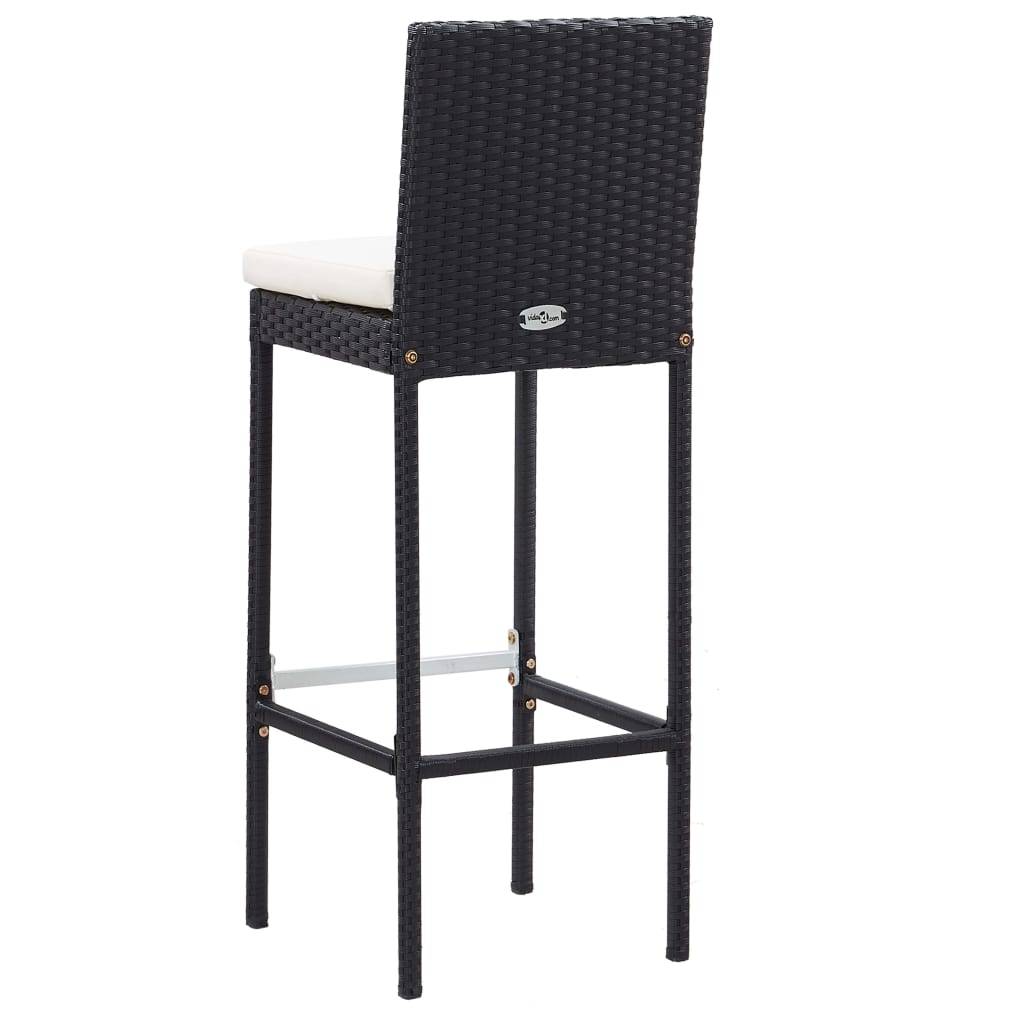Helloshop26 - Ensemble de bar 5 pièces résine tressée et bois d'acacia noir - Imagen 5