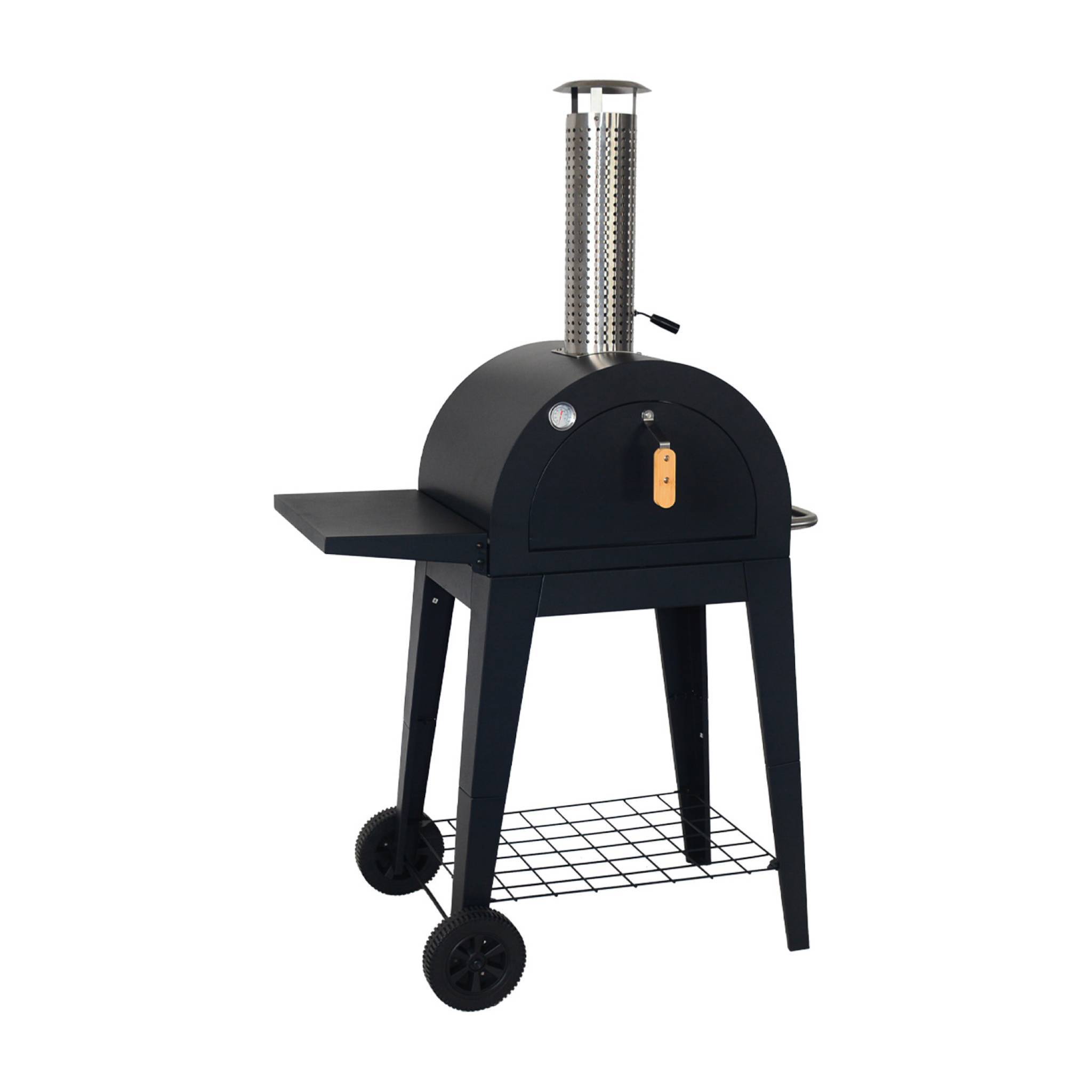 sweeek - Four à pizza d'extérieur au charbon de bois. coloris noir - Giulia . L70xP63xH122cm | sweeek - Image 2