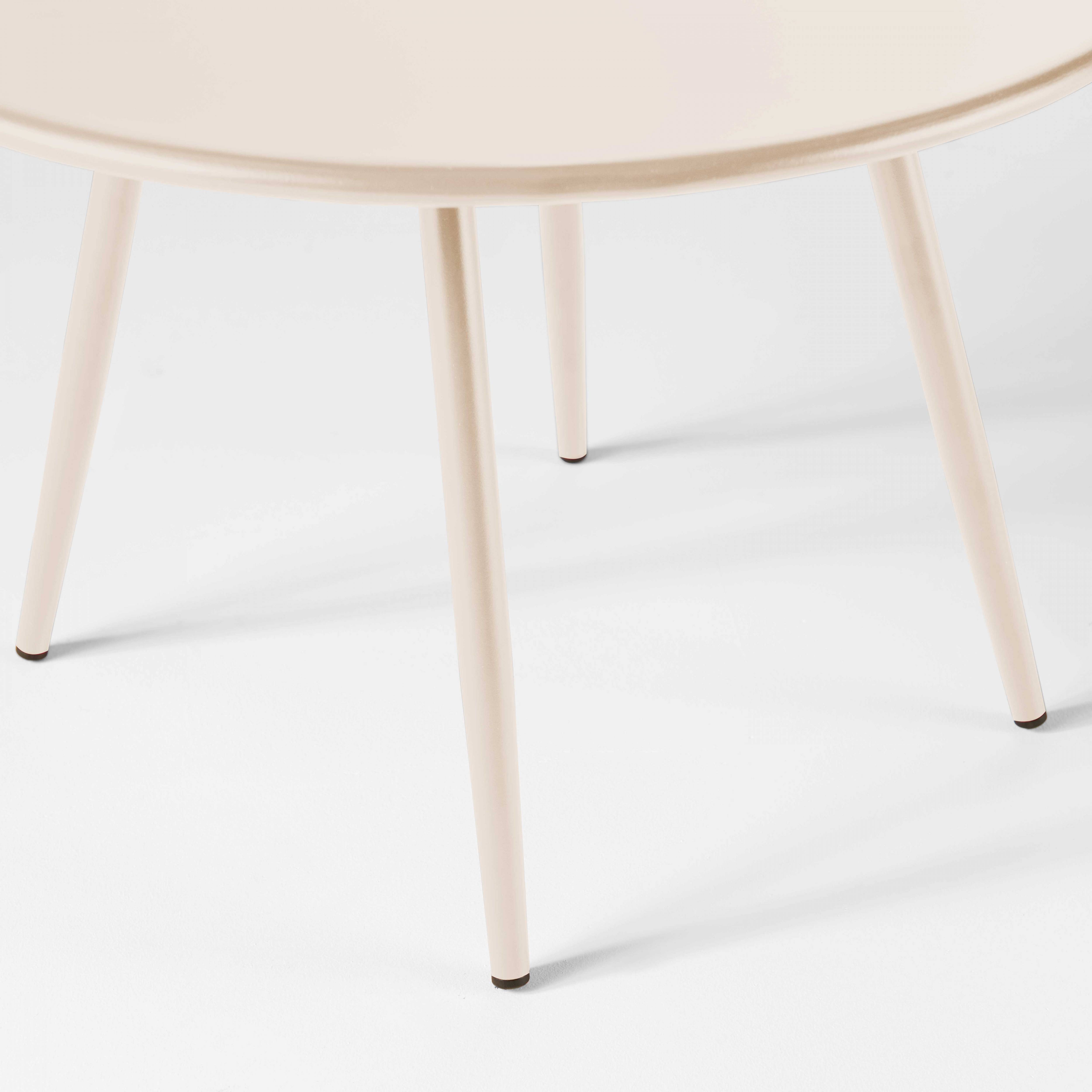 Oviala - Table basse de jardin ronde en métal ivoire 40 cm Palavas - Oviala - Imagen 4