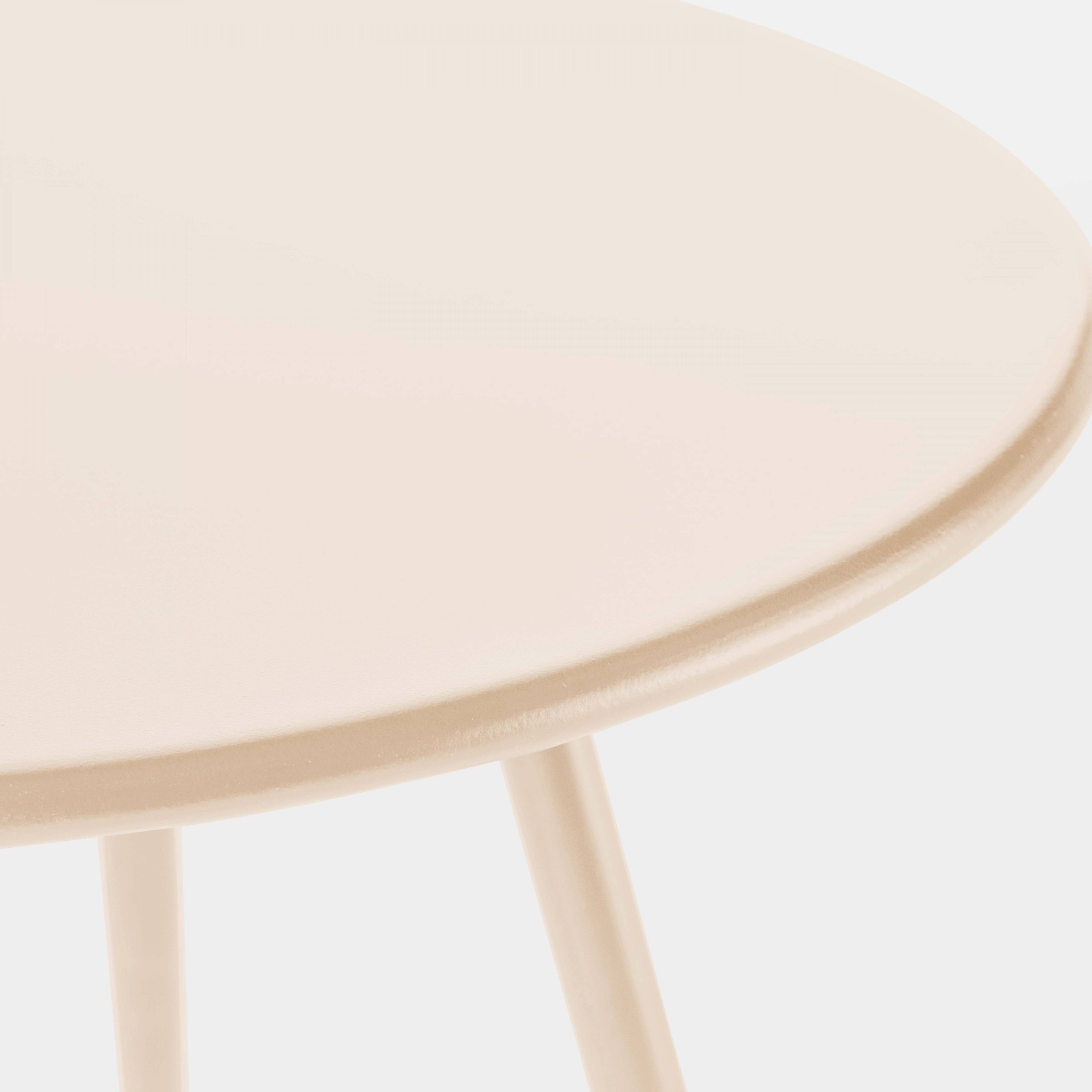 Oviala - Table basse de jardin ronde en métal ivoire 40 cm Palavas - Oviala - Imagen 5