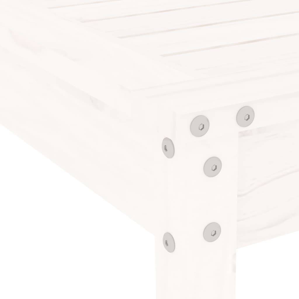 Vidaxl - Ensemble à manger de jardin 5 pcs-Salons de jardin blanc bois massif de pin 909973 - Image 7