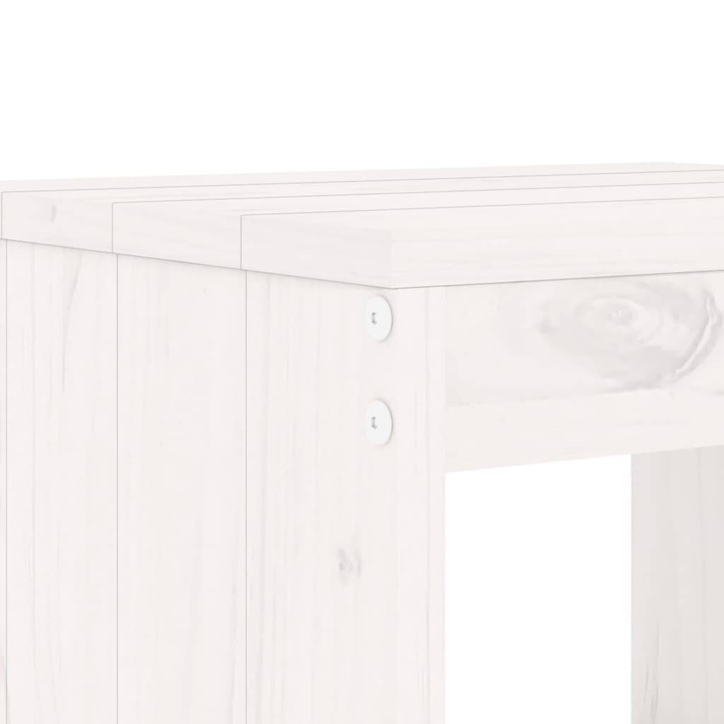 Vidaxl - Ensemble à manger de jardin 5 pcs-Salons de jardin blanc bois massif de pin 909973 - Image 6