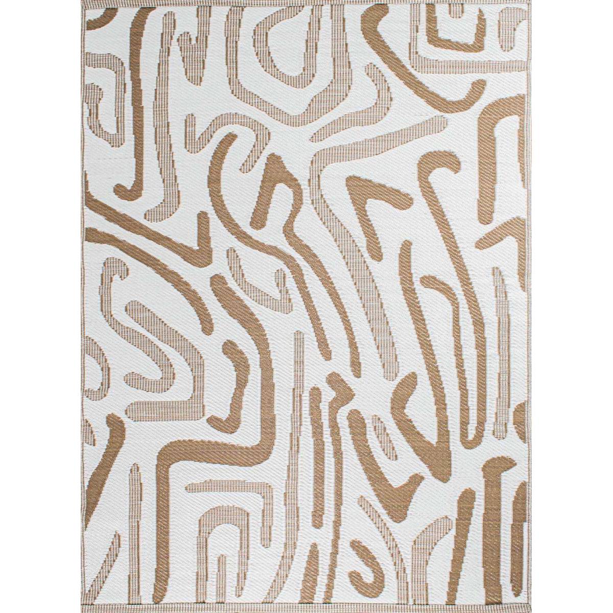 Jardindeco - Tapis extérieur en polypropylène Spargi 1741 beige 120 x 160 cm - Imagen 1