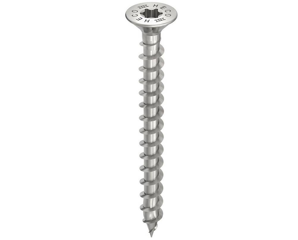 Vis HECO-Topix-Plus Inox - Ø4x30mm - Tête Fraisée à poches de fraisage - Filetage Total variable - T20 - Boite de 200 - 62025 - Imagen 1