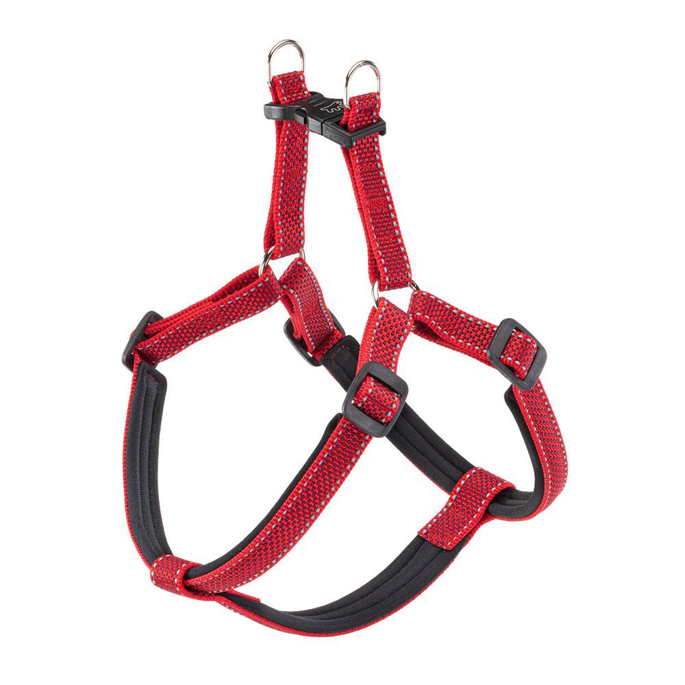 Ferplast - Harnais pour Chiens de Taille Moyenne-Grande Réfléchissant DAYTONA DELUXE LARGE, Rembourré, Rouge-Noir - Imagen 1