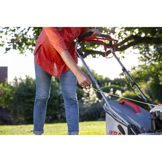 Ikra - Tondeuse à gazon thermique Autotractée 1000m2 - 3,5CV 145Cm3 Coupe 41.8cm Mulching Moteur 4T Bac 40L IKRA - Image 8