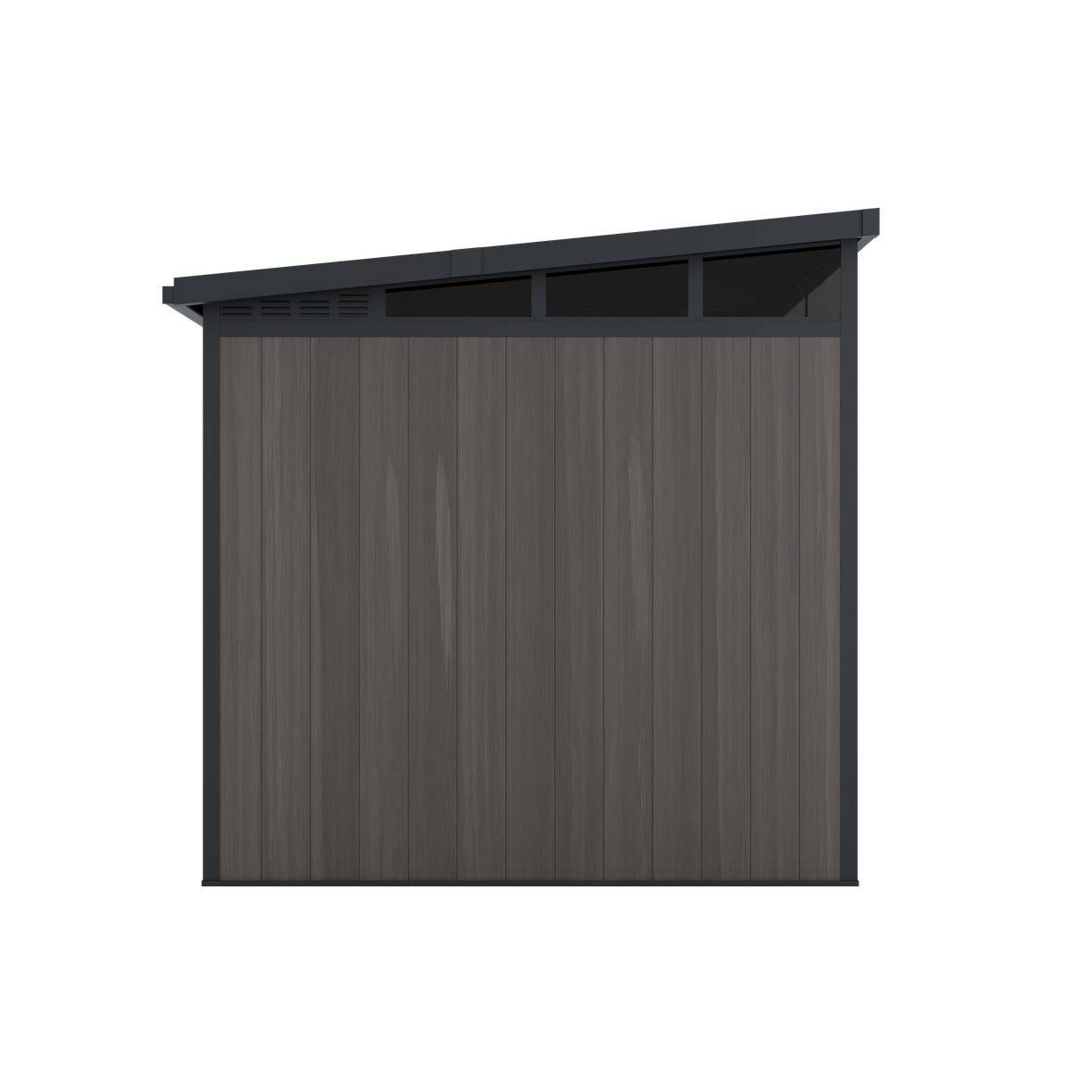 Direct Abris - Abri de Jardin Bois Composite 4m2 Gris 237x223x227cm EVORA - Cabane a Outils - Local a Vélo - Image 6