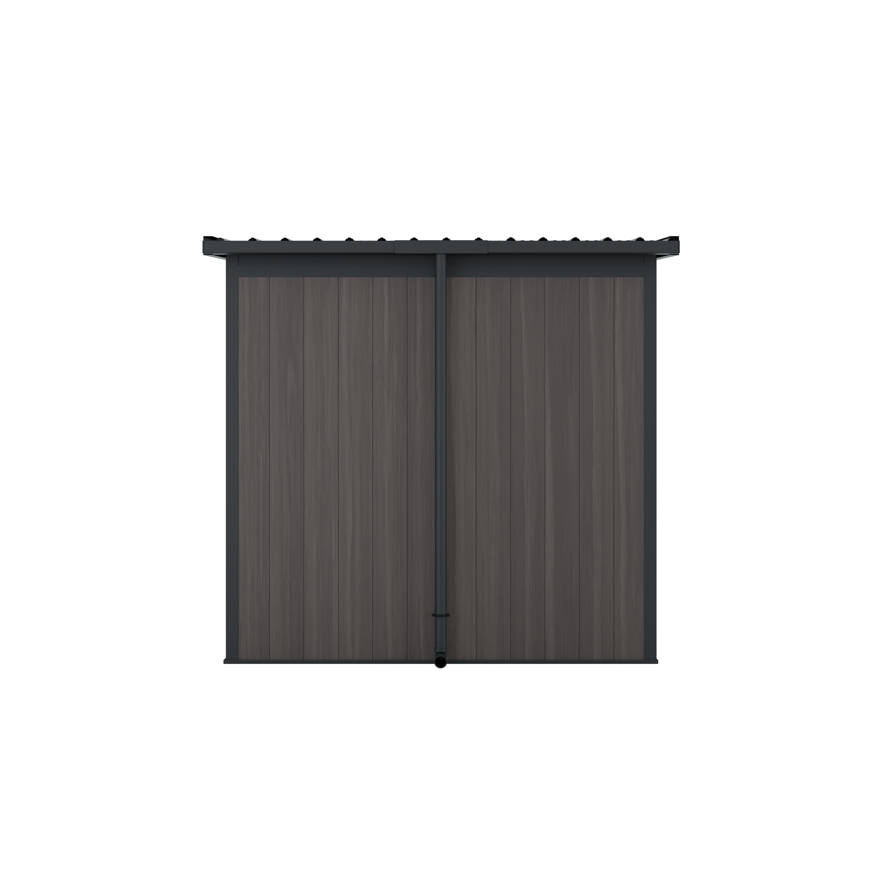 Abri de Jardin Bois Composite 4m2 Gris 237x223x227cm EVORA - Cabane a Outils - Local a Vélo - Image 7