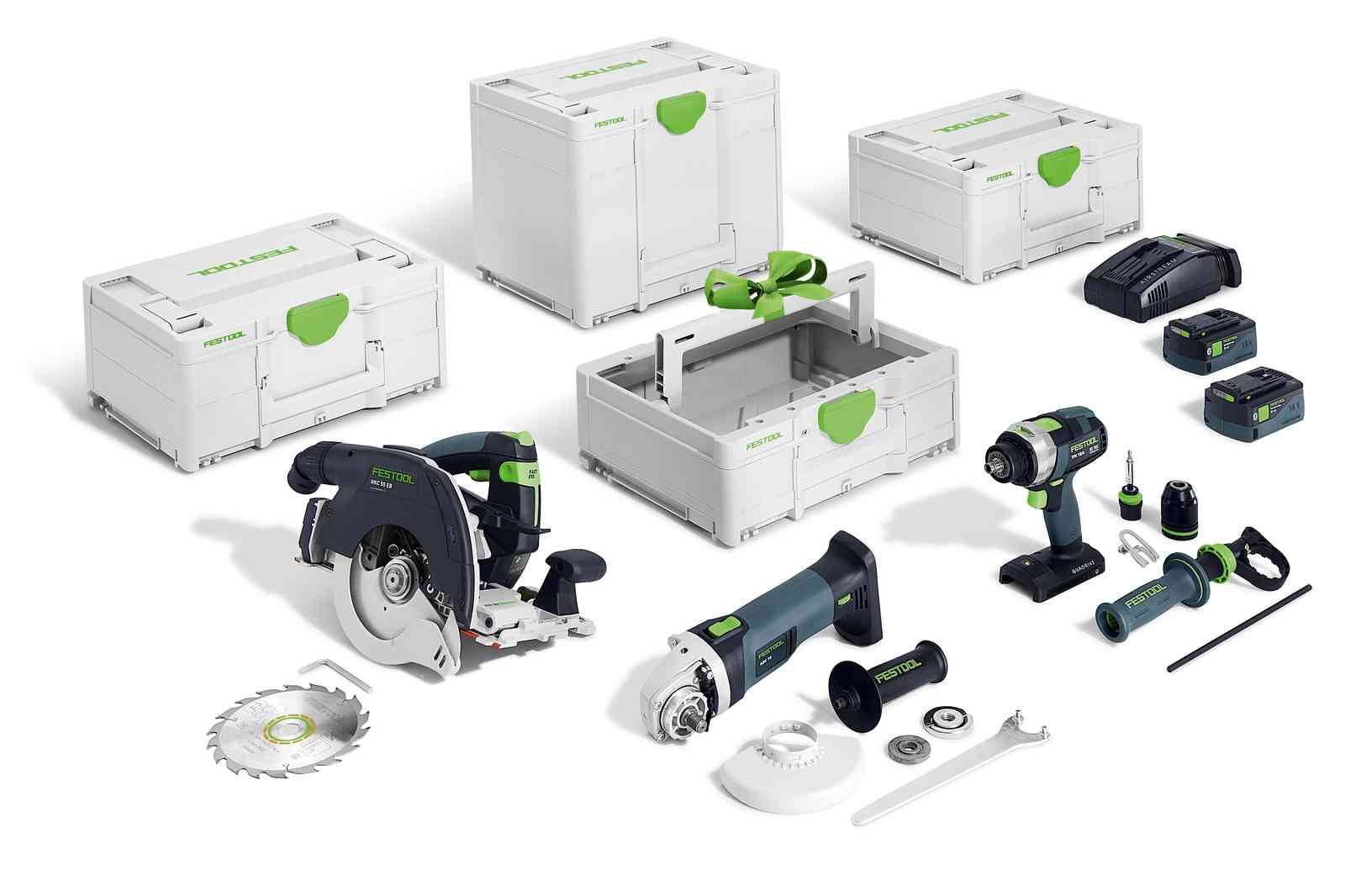 Festool - Kit Combo sans fil FESTOOL Menuiserie - HKC 55 + TPC 18 + AGC 18 + TB M 137 - 578025 - Imagen 1