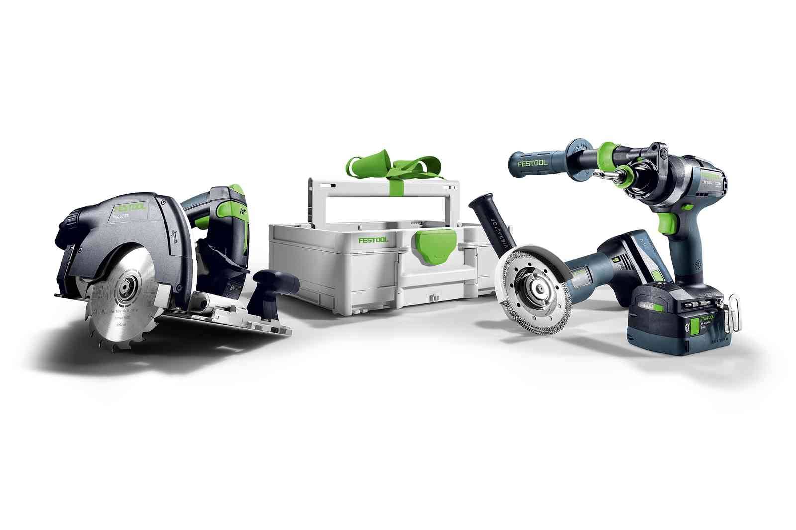 Festool - Kit Combo sans fil FESTOOL Menuiserie - HKC 55 + TPC 18 + AGC 18 + TB M 137 - 578025 - Imagen 2