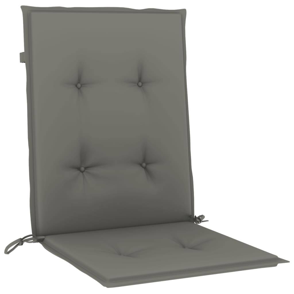 ComfortXL - Lot de 4 Coussins Dossier Bas Polyester Anti-glisse pour Chaise de Jardin Gris Foncé Mélangé 100x50cm – ComfortXL Outdoor Living - Image 5