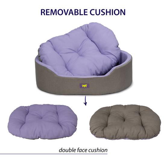 Ferplast - Ferplast Panier Chien Dandy, Coussin Amovible et Lavable, Housse en Coton avec Rembourrage Doux, Idéal également comme Niche pour Chat, 45 x 35 x H 13 - Imagen 5