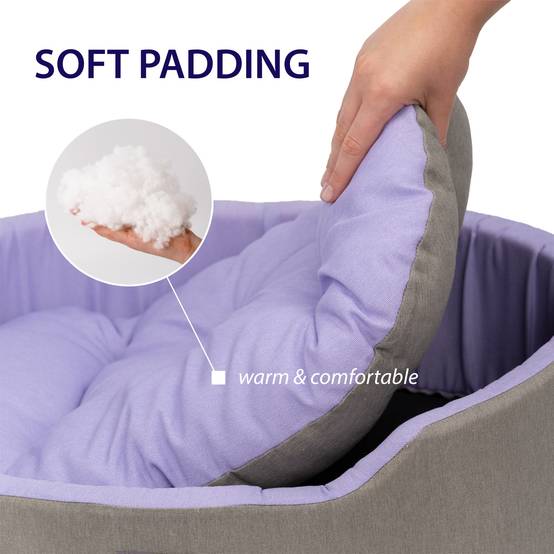 Ferplast - Ferplast Panier Chien Dandy, Coussin Amovible et Lavable, Housse en Coton avec Rembourrage Doux, Idéal également comme Niche pour Chat, 45 x 35 x H 13 - Imagen 6