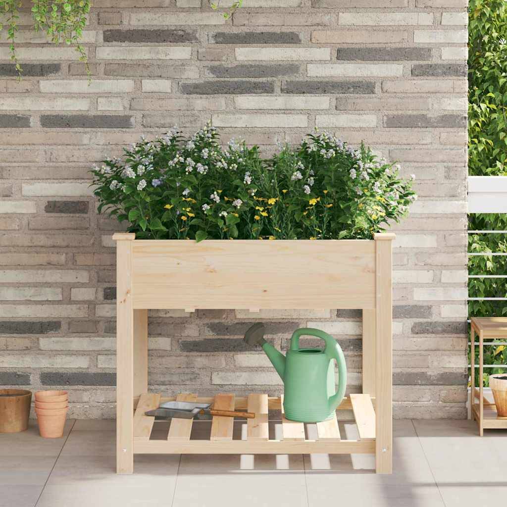 ComfortXL - Carré potager en bois de sapin avec étagère de rangement pour jardin 90cm – ComfortXL Outdoor Living - Image 1