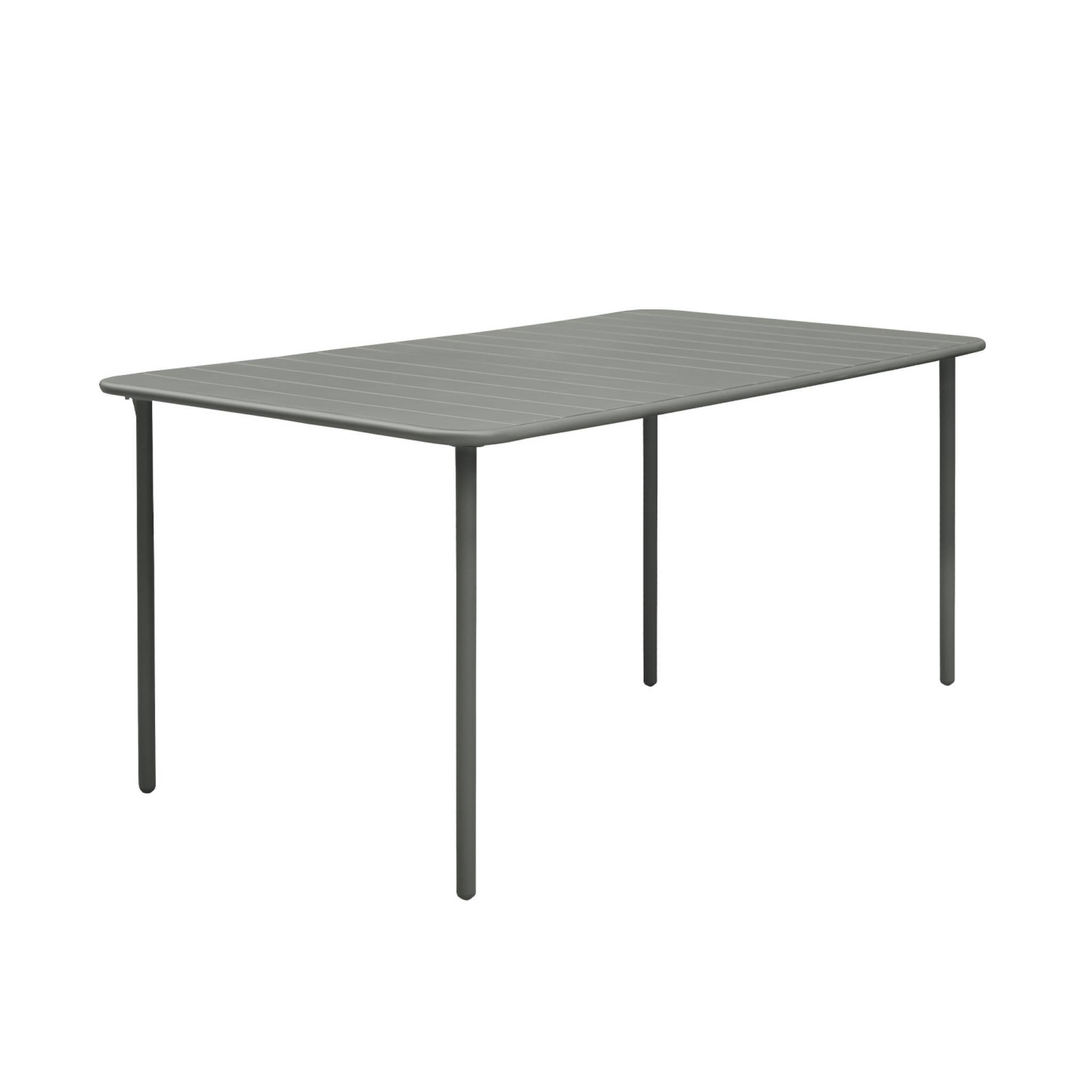 sweeek - Table de jardin métal + 6 assises kaki Amélia traitement antirouille. lattes et bords arrondis | sweeek - Image 6