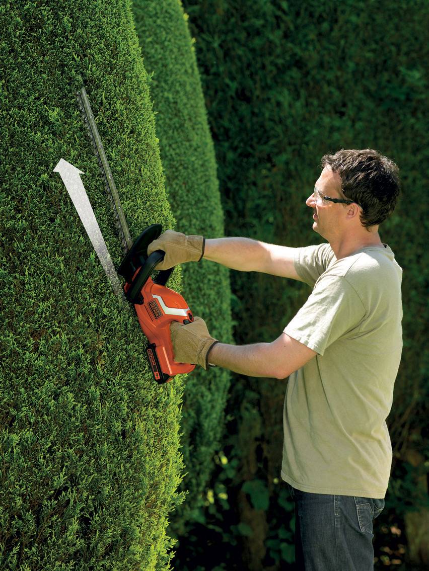 Black & Decker - GTC1845L20-QW Taille-haies sans fil - 45 cm - 18 V - 2 Ah - Ecartement : 18 mm - Seconde poignée et garde transparente - Imagen 3