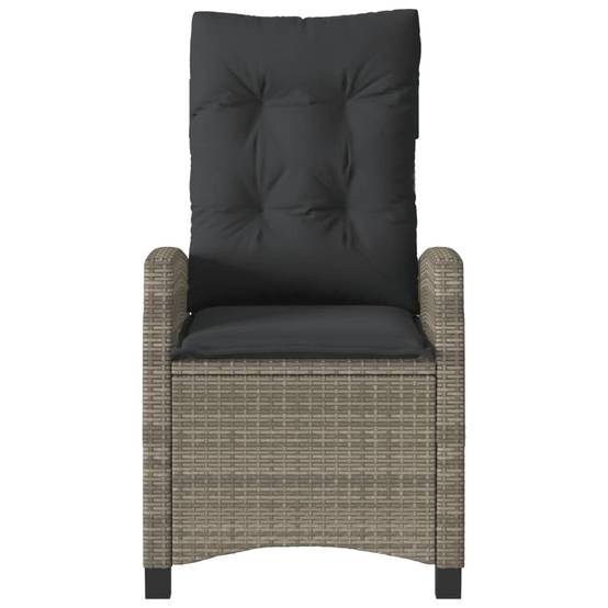 Fauteuils de Jardin Relax Résine Tressée Dossier Inclinable pour Balcon Lot de 2 Gris – ComfortXL Outdoor Living - Image 5