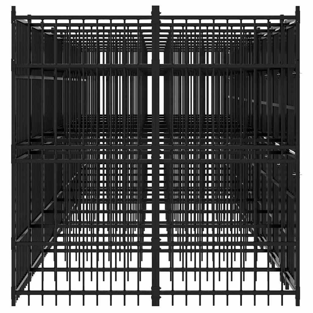 Vidaxl - Chenil d'extérieur pour chiens Acier 14,75 m² vidaXL 3097943 - Imagen 7