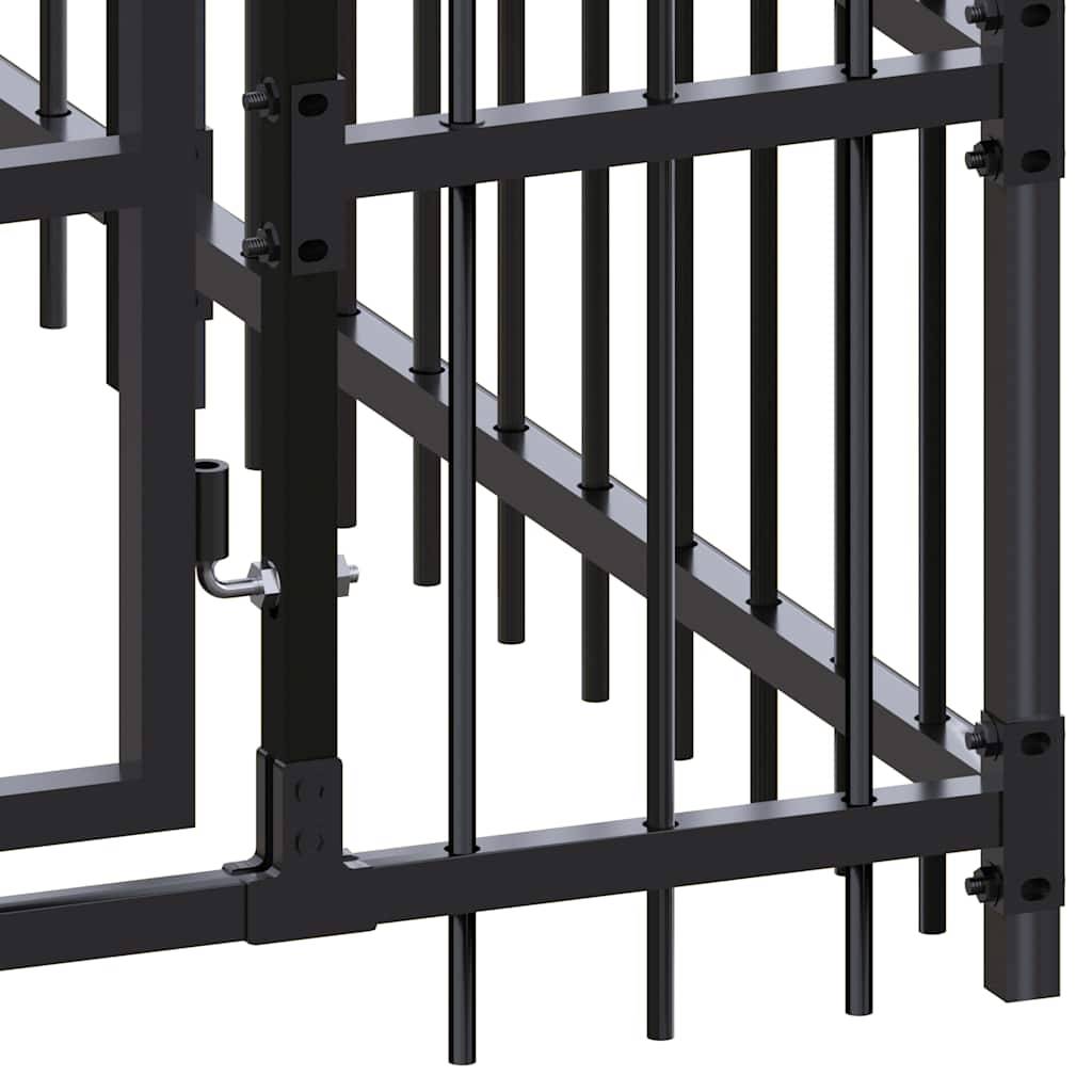 Vidaxl - Chenil d'extérieur pour chiens Acier 14,75 m² vidaXL 3097943 - Imagen 4