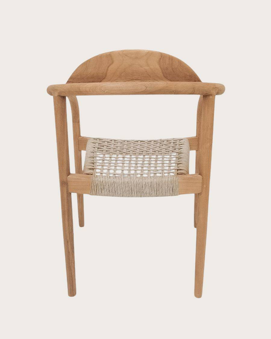 Kima - Lot de 2 chaises Kima en teck massif et corde beige - UNIQKA - Imagen 5