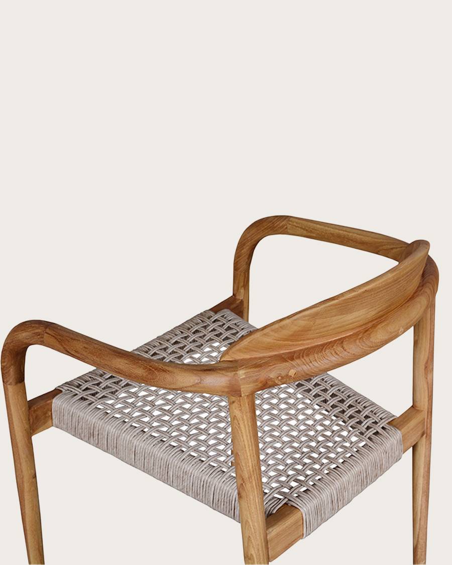 Kima - Lot de 2 chaises Kima en teck massif et corde beige - UNIQKA - Imagen 10