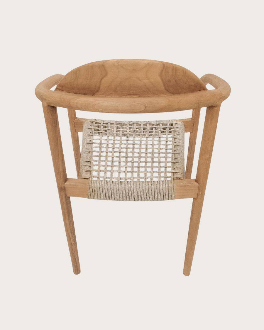 Kima - Lot de 2 chaises Kima en teck massif et corde beige - UNIQKA - Imagen 7