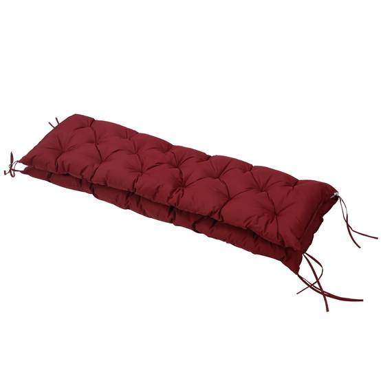 PANGIVO - Coussin de banc 3 places en polyester rouge 150 x 98 x 8 cm - PANGIVO - Image 7