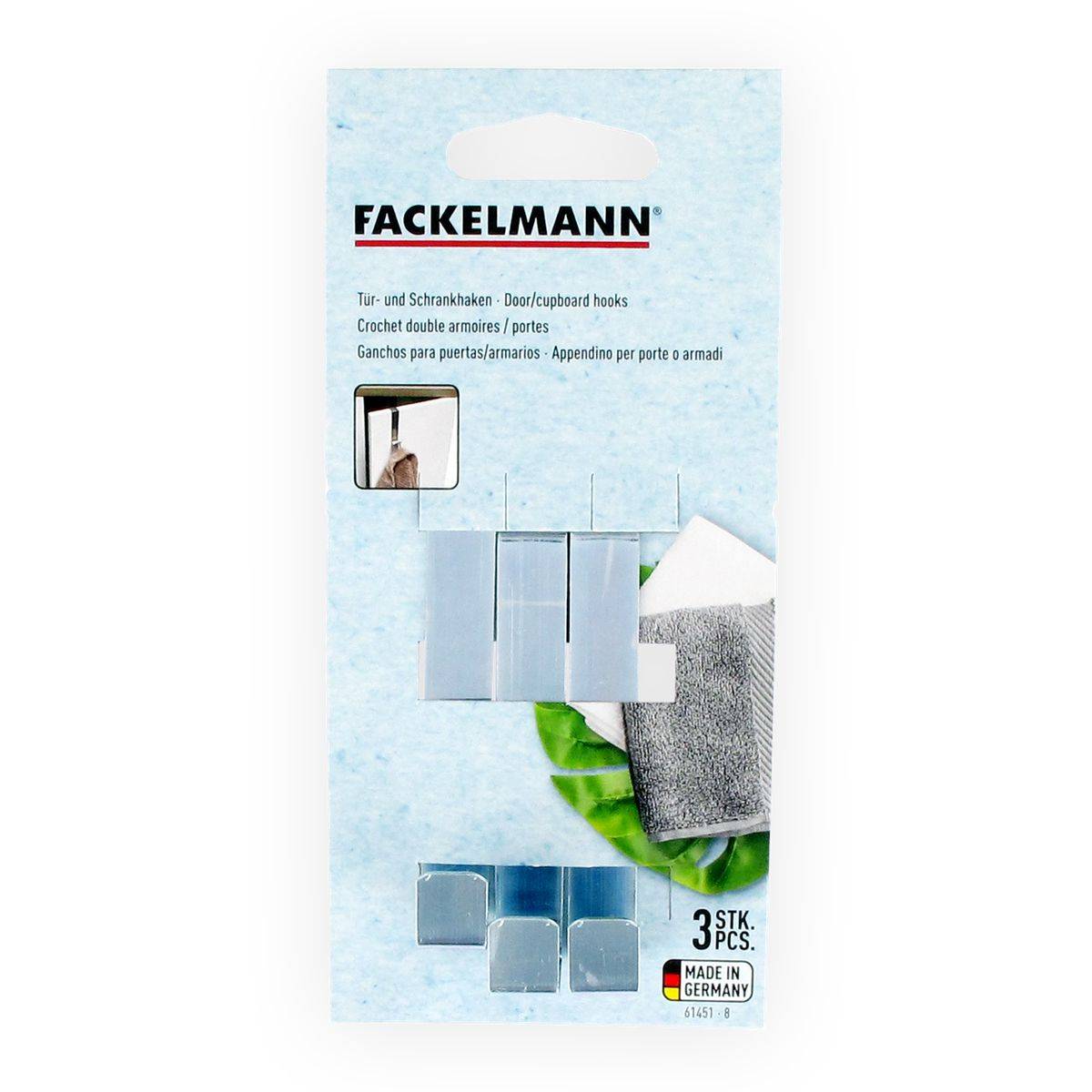 Lot de 3 crochets pour porte et placard Fackelmann Tecno - Image 2