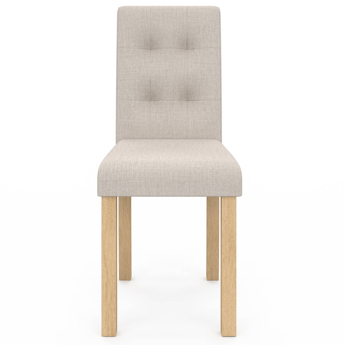 Lot de 6 chaises POLGA capitonnées beiges pour salle à manger - Image 3