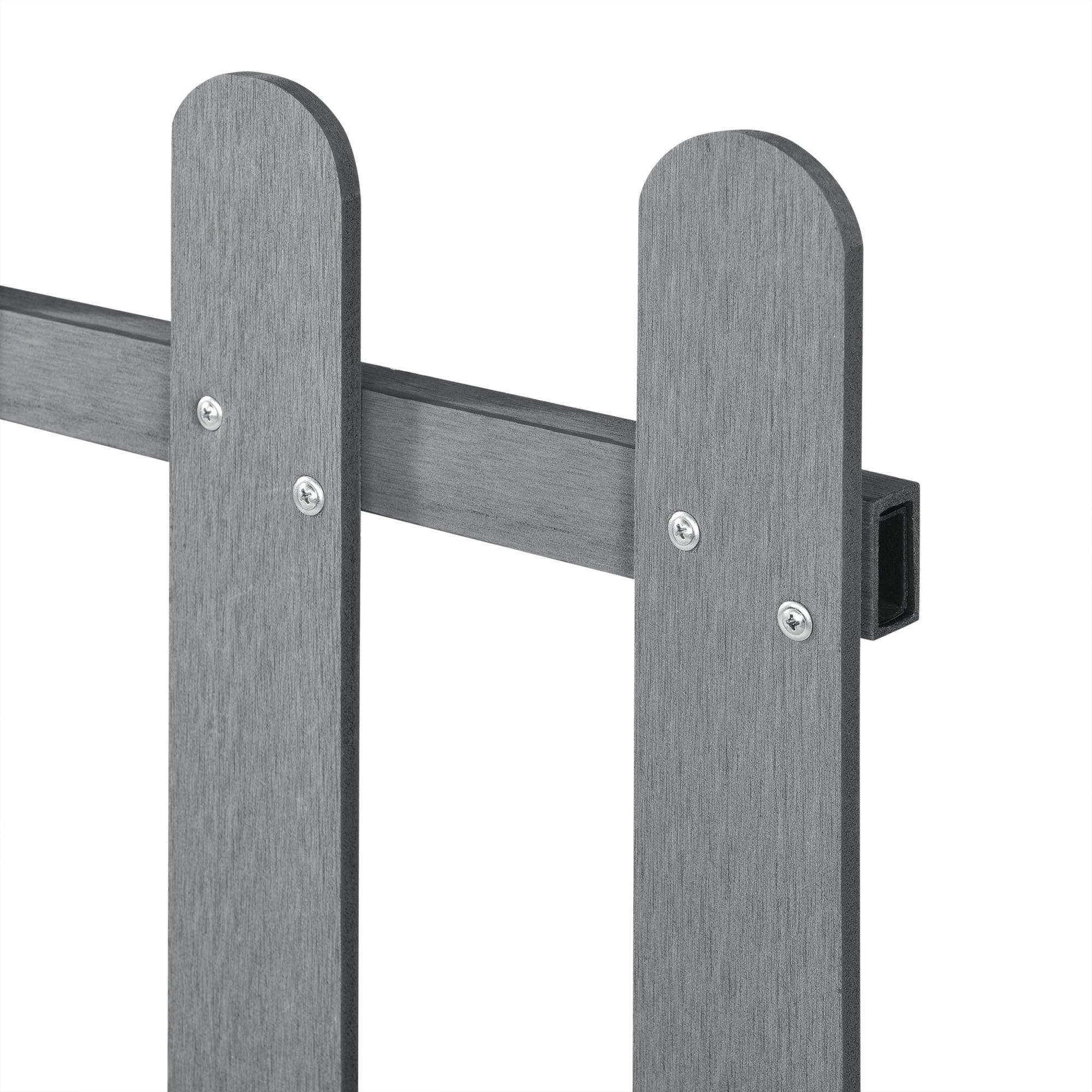 Helloshop26 - Clôture décorative brise vue brise vente bois composite 200 x 60 cm gris - Imagen 4