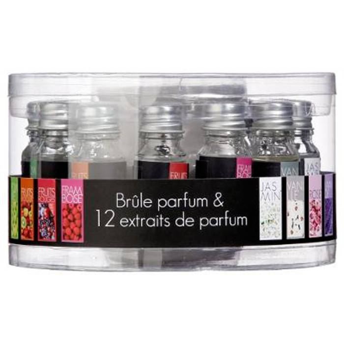 Brûle-Parfum & 12 Flacons d'Huiles 10ml Blanc - Image 3