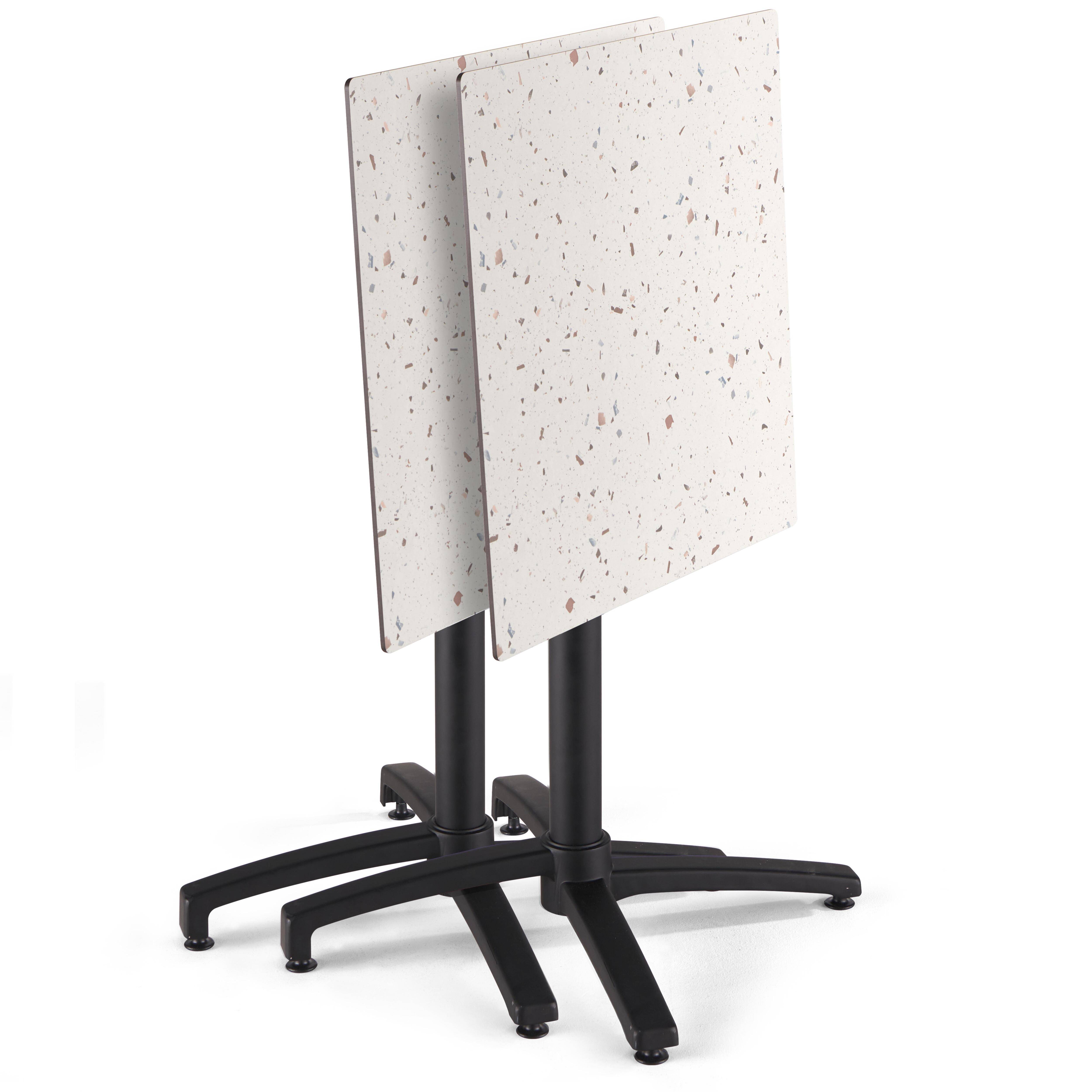 Oviala - Ensemble table de terrasse stratifié terrazzo et 2 fauteuils taupe - Oviala - Imagen 3