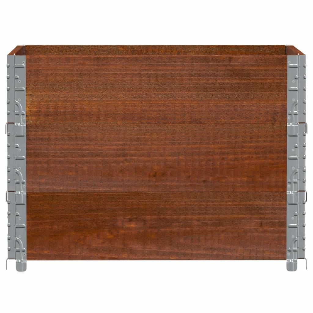 Maison Chic - Jardinière, Bac à fleurs, Pot de fleurs marron 80x60 cm bois massif de pin - Imagen 3
