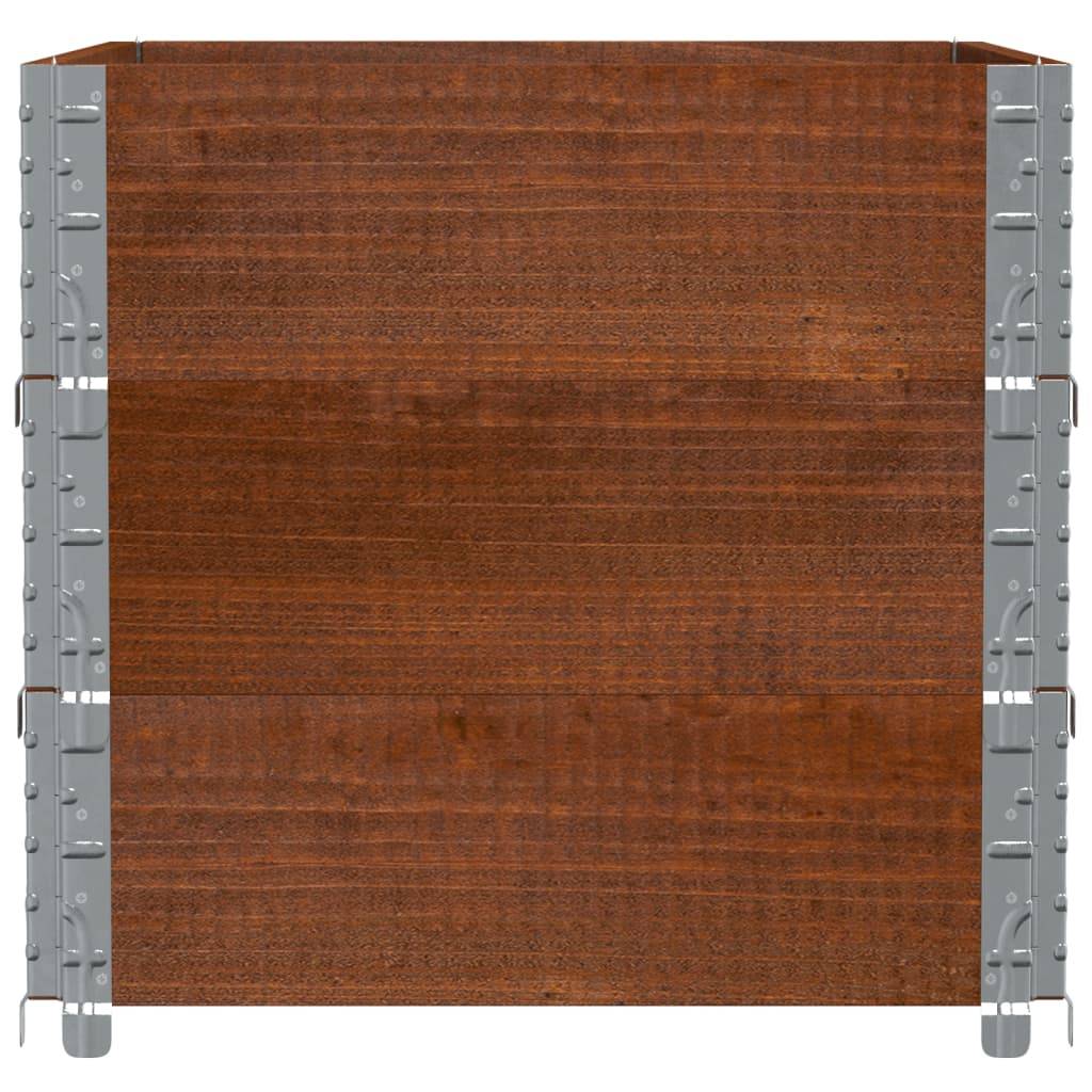Maison Chic - Jardinière, Bac à fleurs, Pot de fleurs marron 80x60 cm bois massif de pin - Imagen 4