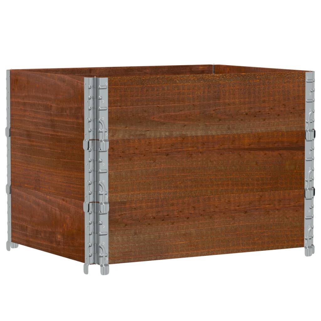 Maison Chic - Jardinière, Bac à fleurs, Pot de fleurs marron 80x60 cm bois massif de pin - Imagen 5