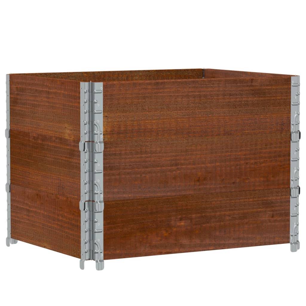 Maison Chic - Jardinière, Bac à fleurs, Pot de fleurs marron 80x60 cm bois massif de pin - Imagen 1