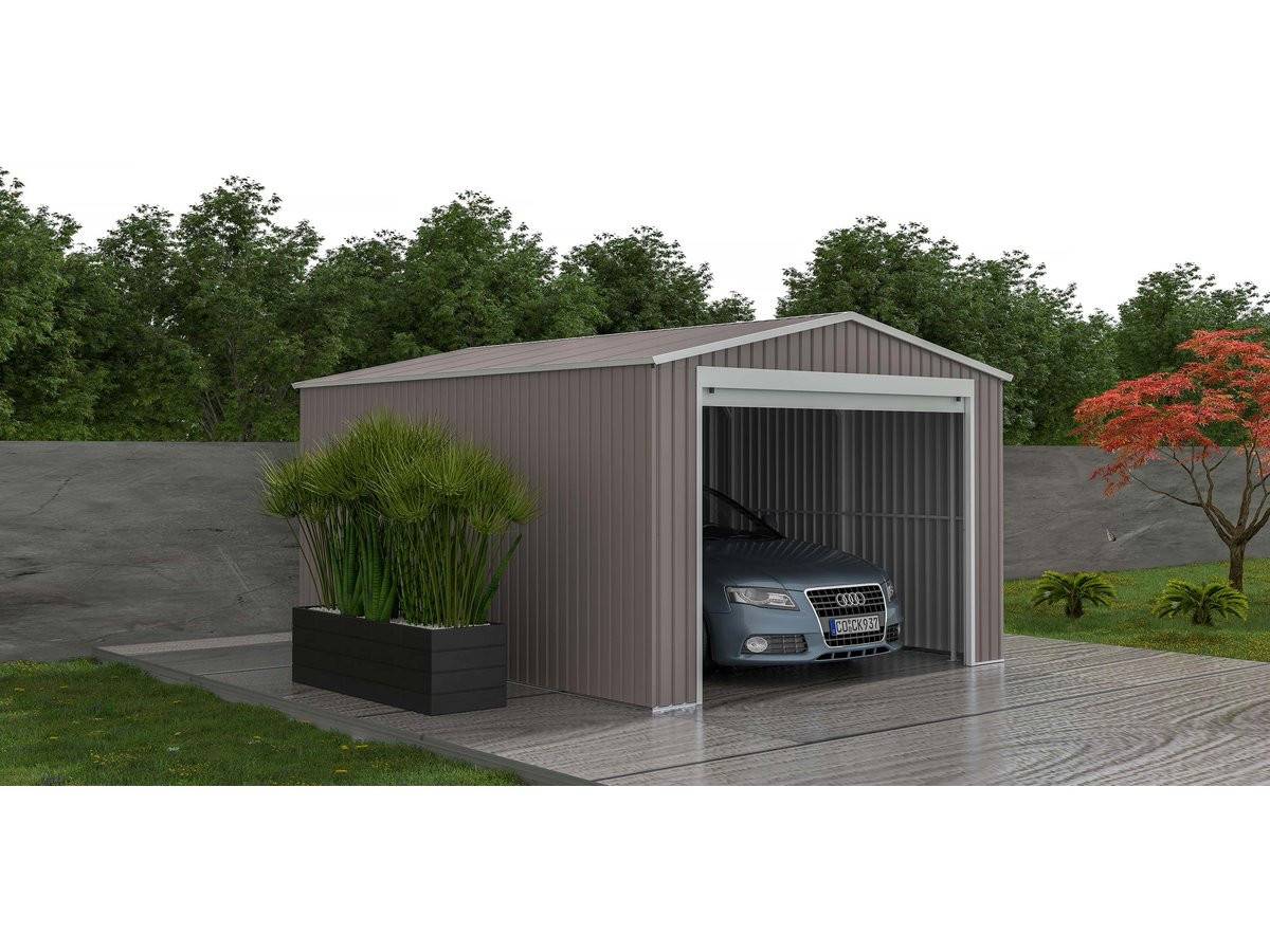 Garage Métal "nevada" Avec Porte Roulante - 15,61m² -habitat Et Jardin - Imagen 4