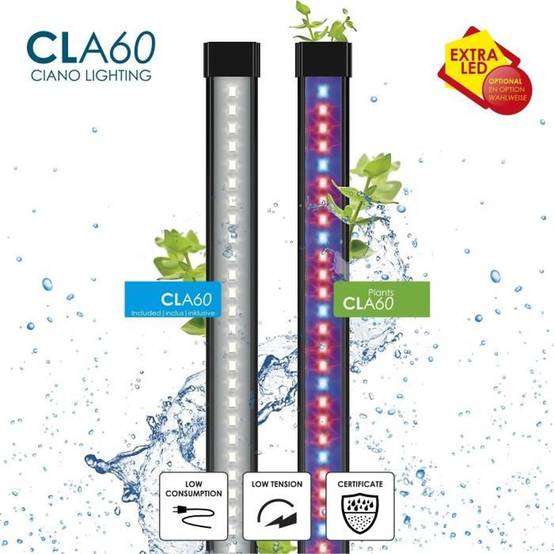 Ciano - Kit aquarium blanc 58 L CIANO Emotions Pro 60, filtre interne CF80, éclairage LED CLA60, chauffage 50 W - Image 3