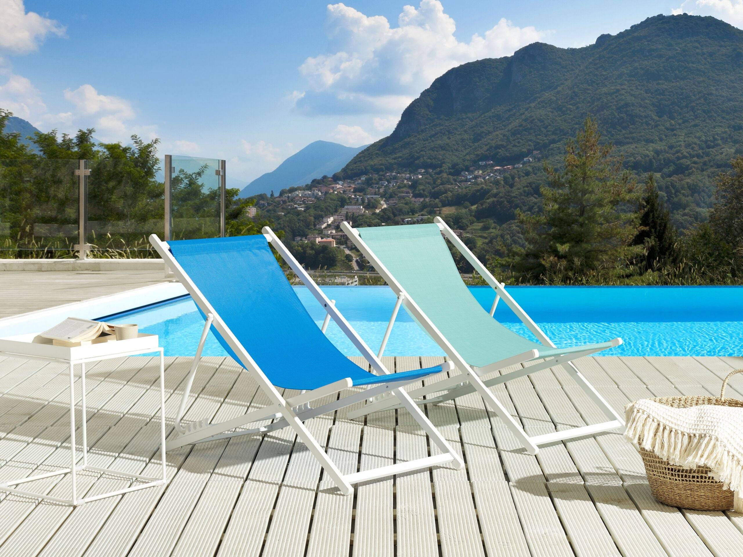 Beliani - Chaise longue Aluminium Turquoise LOCRI II - Beliani - Imagen 1