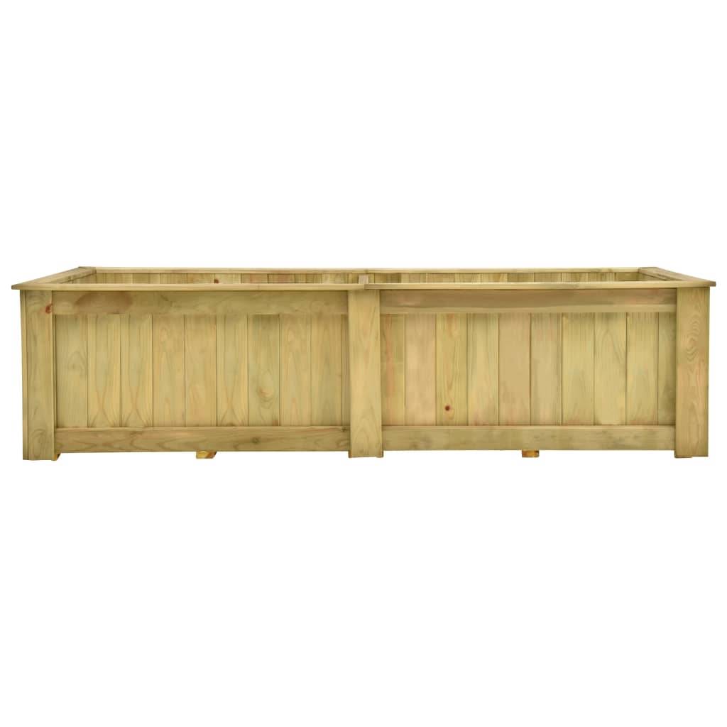 Helloshop26 - Jardinière surélevée 196 x 100 x 50 cm jardin plantes fleurs bois de pin imprégné - Image 2