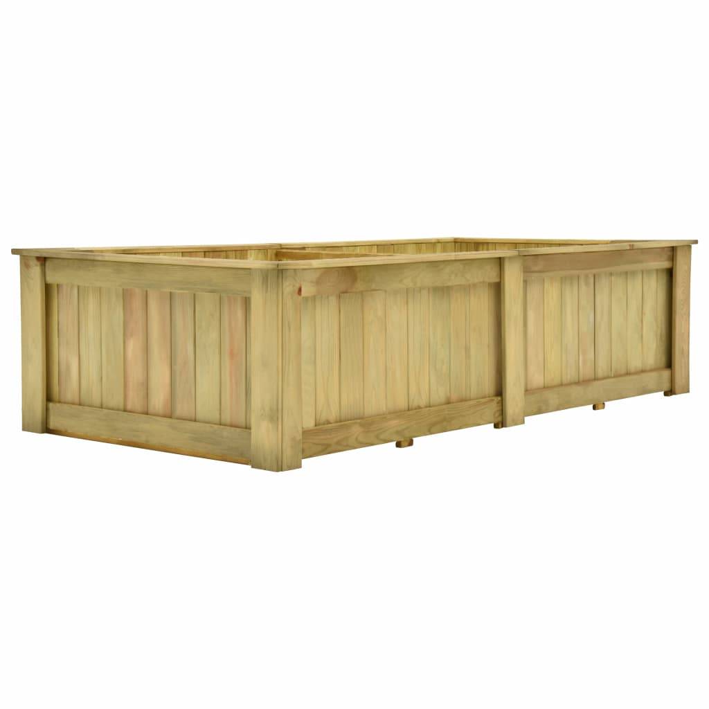 Helloshop26 - Jardinière surélevée 196 x 100 x 50 cm jardin plantes fleurs bois de pin imprégné - Image 1