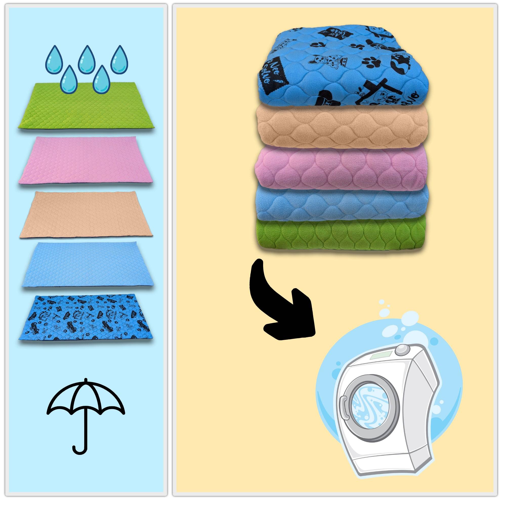 Lot de 2 - Tapis qui remplace la Litière pour Cochon d'Inde et Lapin  - Absorbant, Imperméable, Passe en Machine 70 x 35 cm - Neo Solvo - Image 3